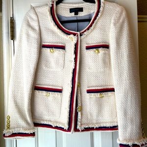 Jcrew Tweed Size Two Jacket with Gold Buttons